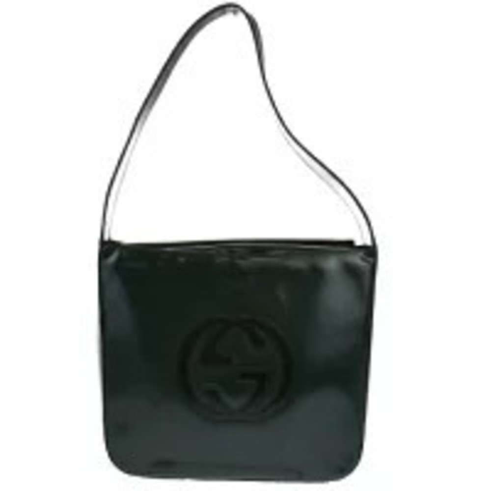 Gucci Interlocking Shoulder Bag Green Enamel
